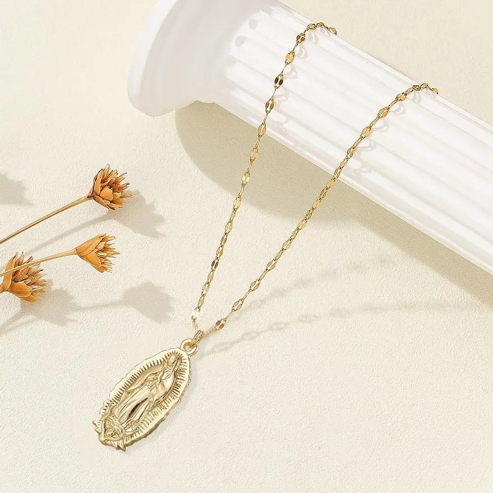 1PC Steel Our Lady Virgin Mary Pendant Medalla Milagrosa Silver Color Religious Jewelry Gift Accessories