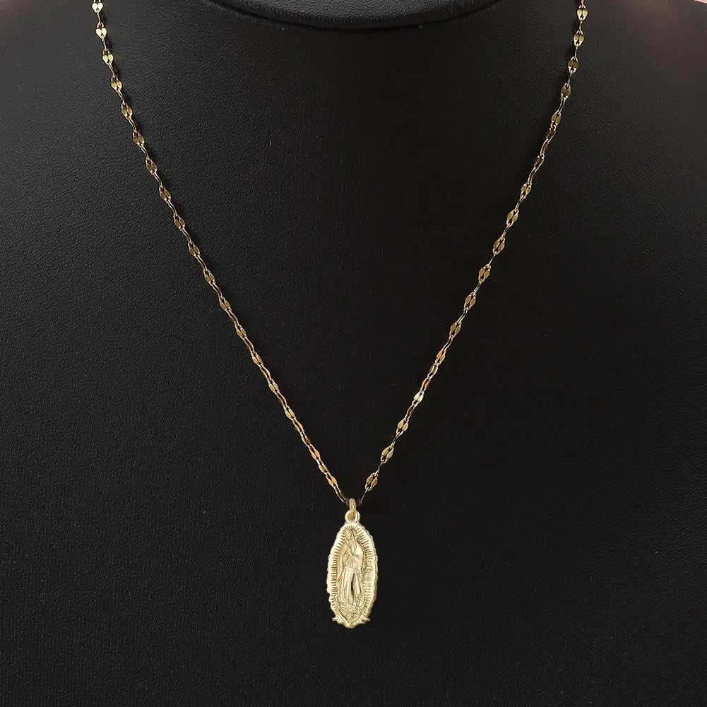 1PC Steel Our Lady Virgin Mary Pendant Medalla Milagrosa Silver Color Religious Jewelry Gift Accessories