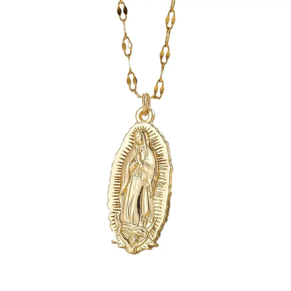 1PC Steel Our Lady Virgin Mary Pendant Medalla Milagrosa Silver Color Religious Jewelry Gift Accessories