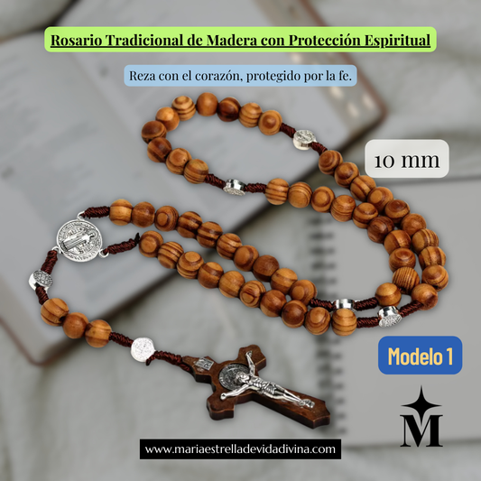 Rosario Tradicional de Madera Bendecida – Fe que acompaña tu día
